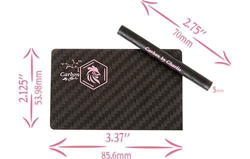 Pure Carbon Fiber Card & Straw Set